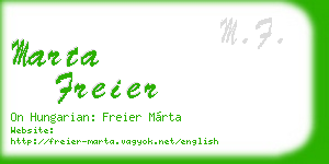 marta freier business card