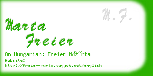 marta freier business card